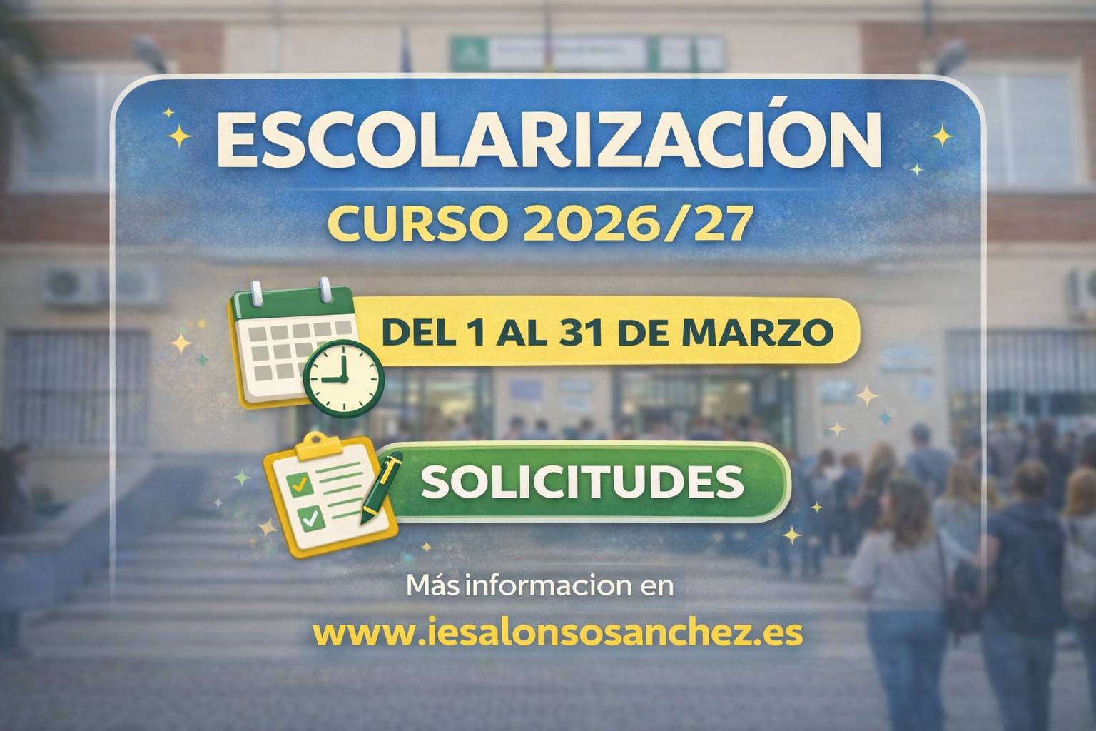 Admision y Escolarizacion Curso 2026/27
